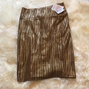 NWT Brown & Gold Cassie Skirt